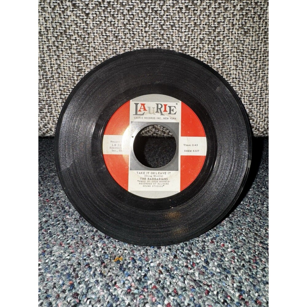 THE BARBARIANS 45 RPM ARE YOU A BOY OR ARE YOU A GIRL / TAKE IT OR LEAVE IT